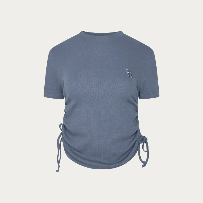 Shanti Ruched Tee - Graphite