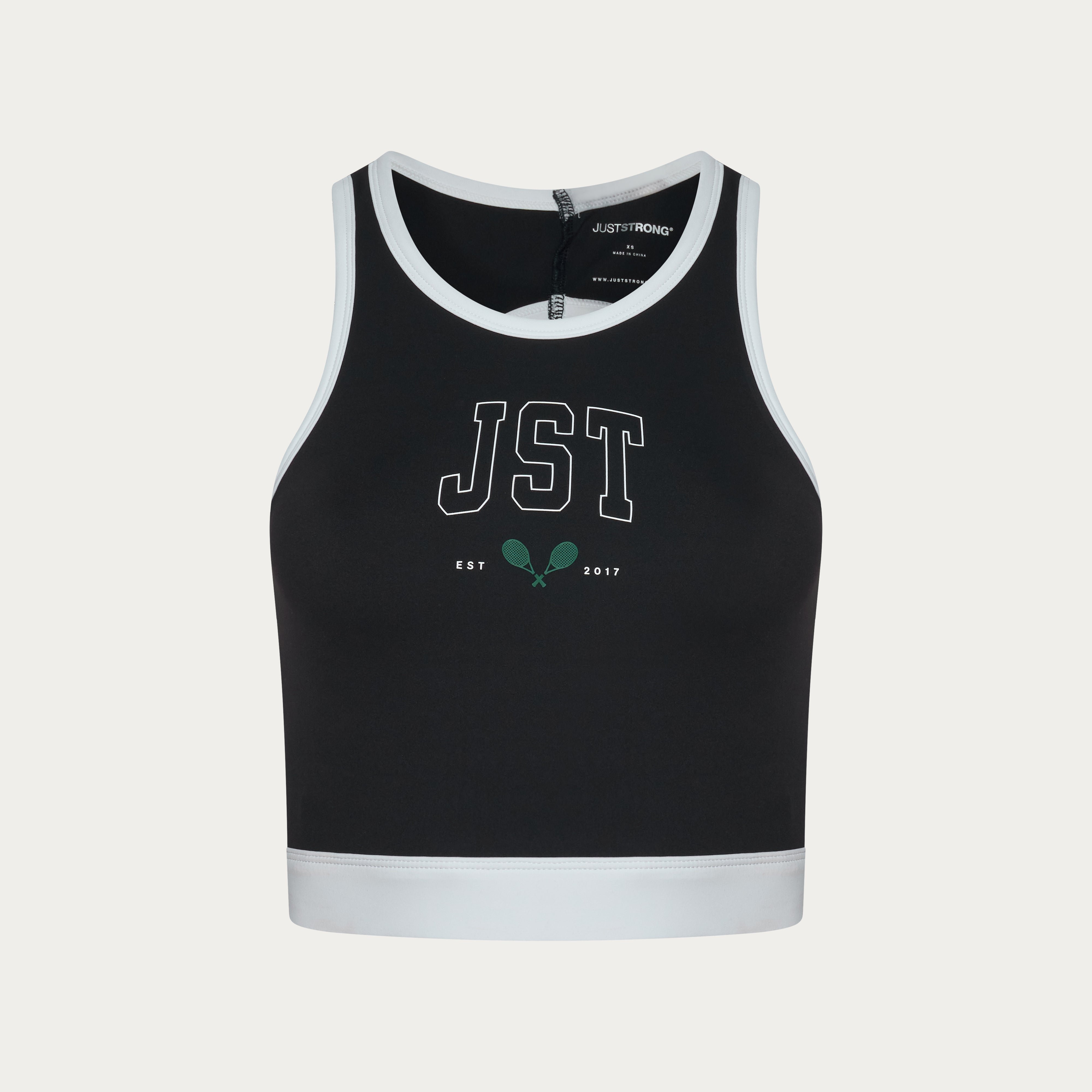 Ace Cropped Vest - Black/White