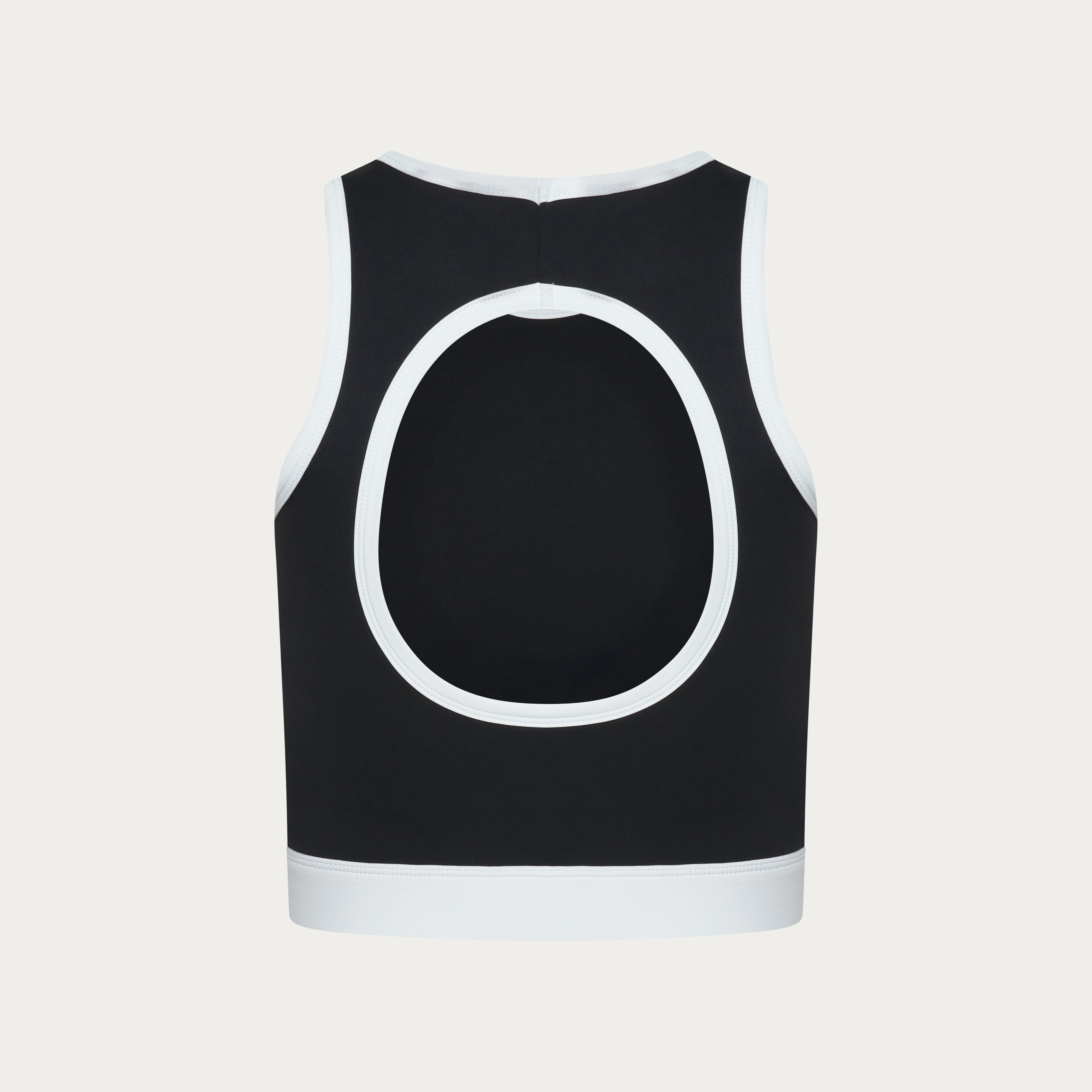 Ace Cropped Vest - Black/White
