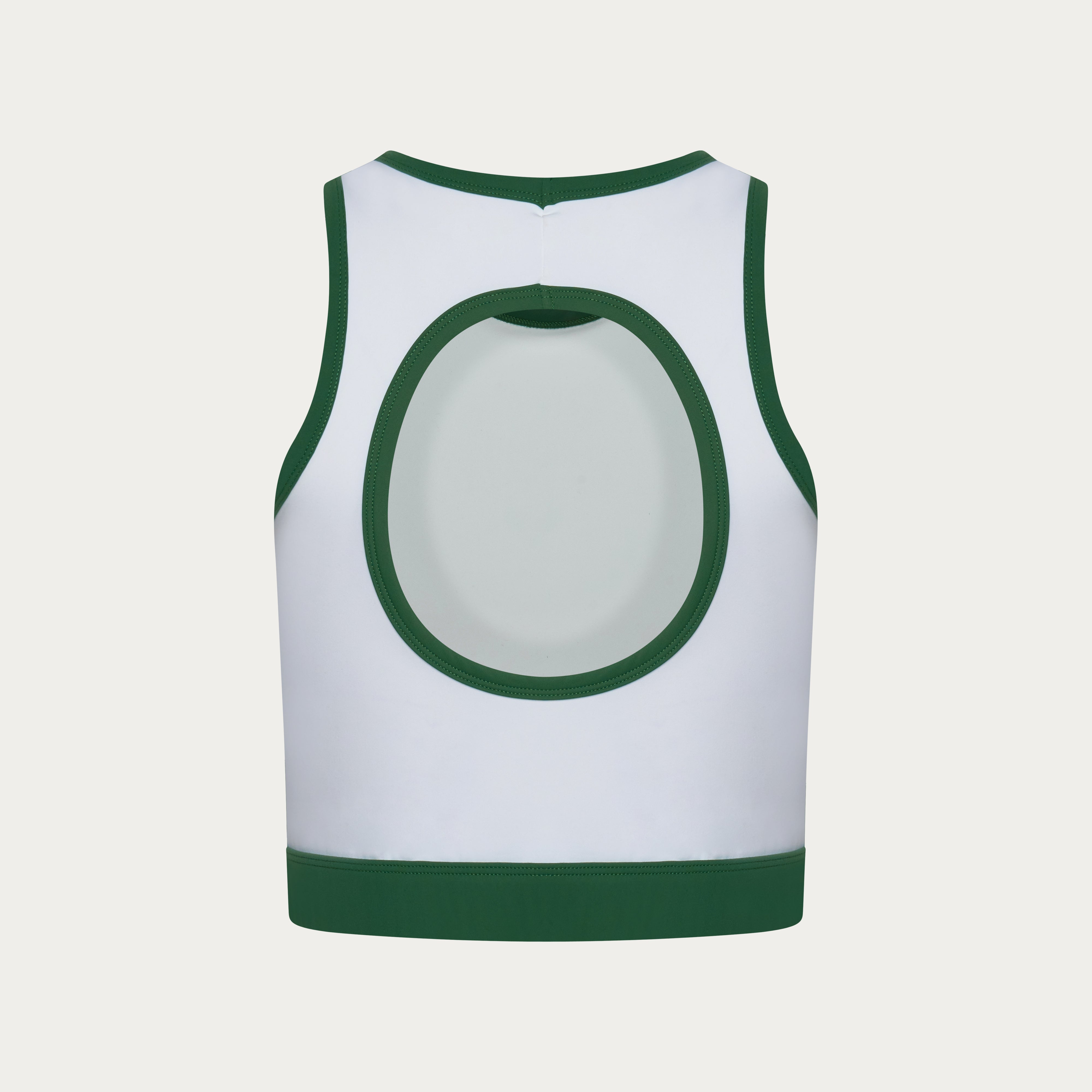 Ace Cropped Vest - White/Green