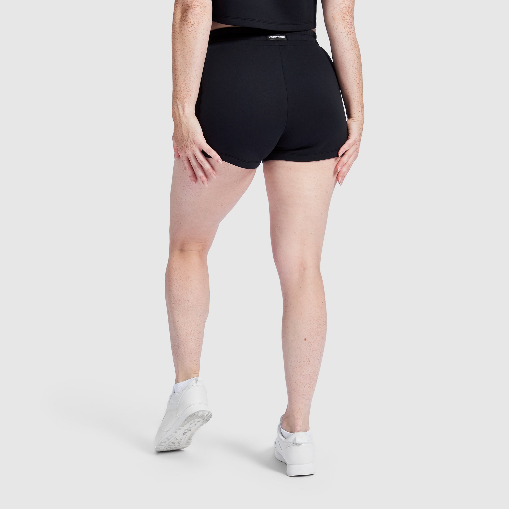 Black Detail Zipper Jog Shorts