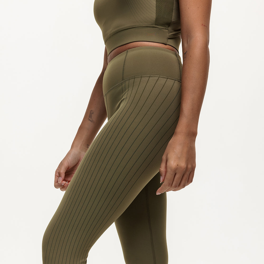 Agility Workout Leggings - Military Green