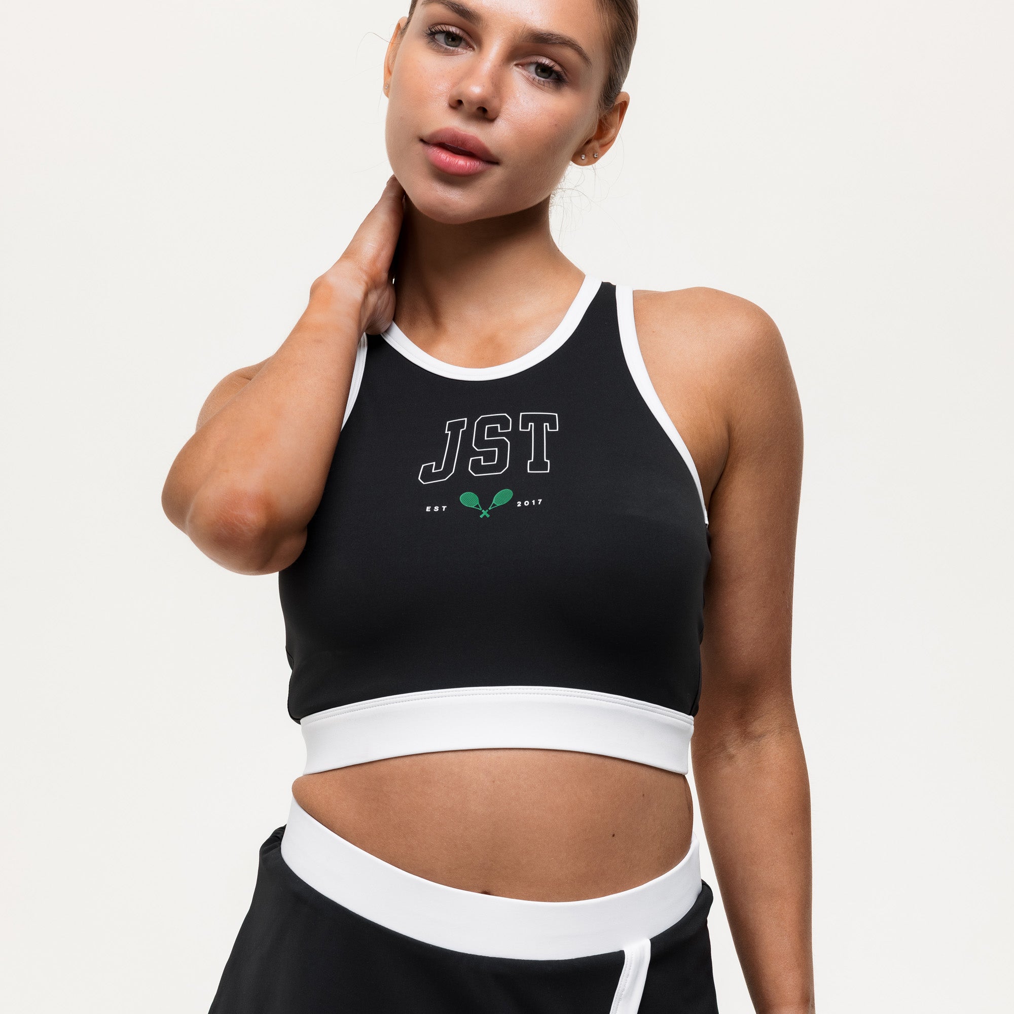 Ace Cropped Vest - Black/White