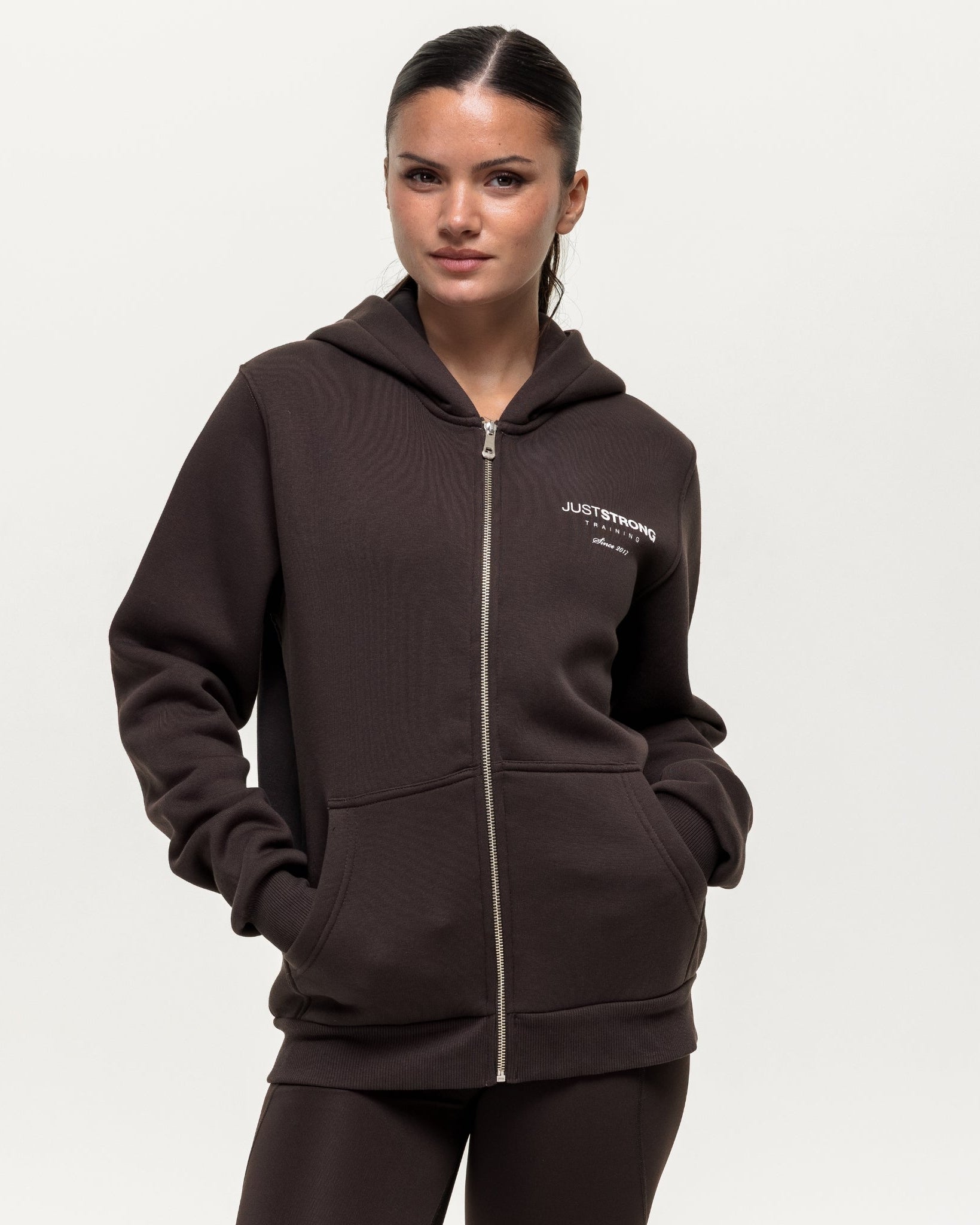 Training Essentials Motion Zip Hoodie - Cocoa