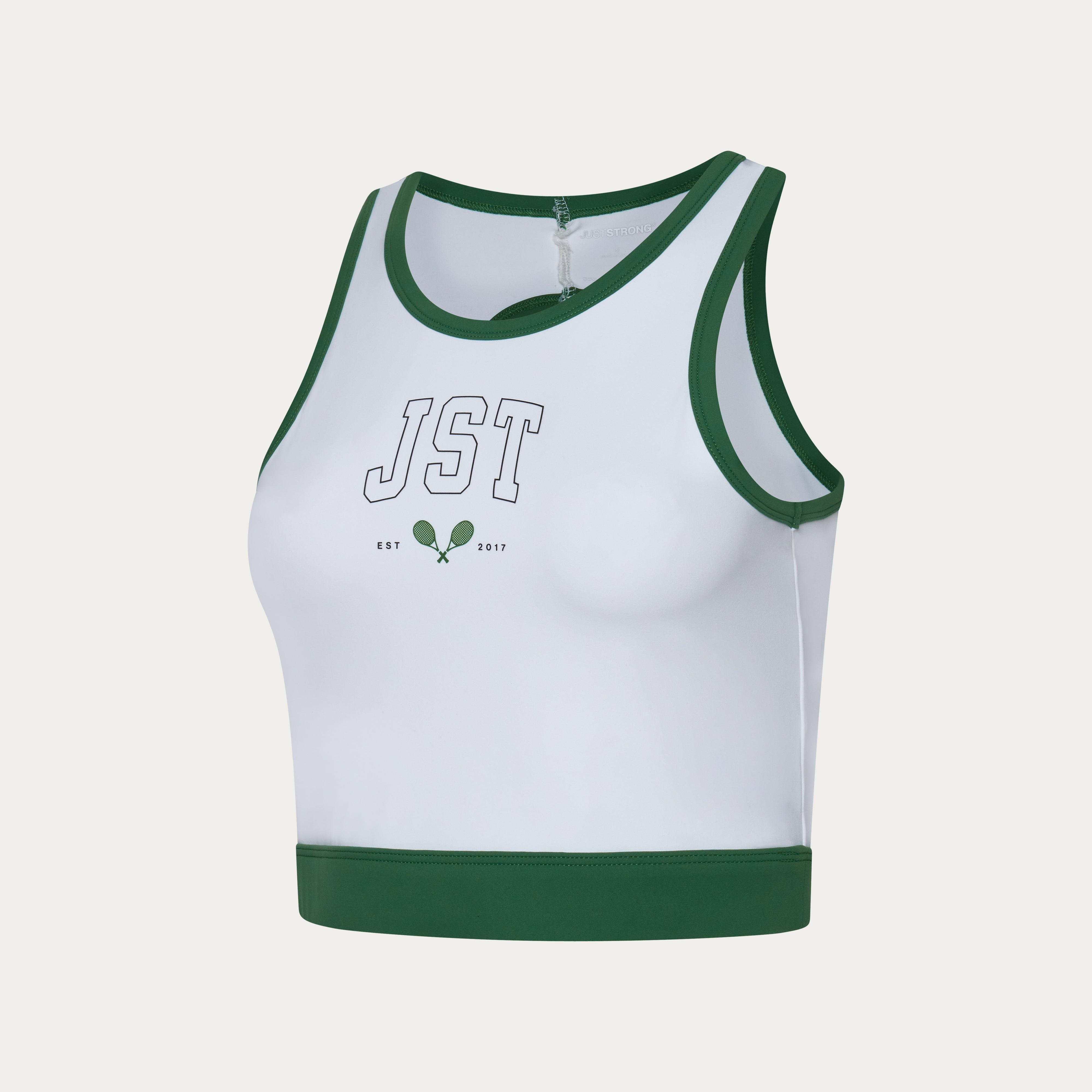 Ace Cropped Vest - White/Green