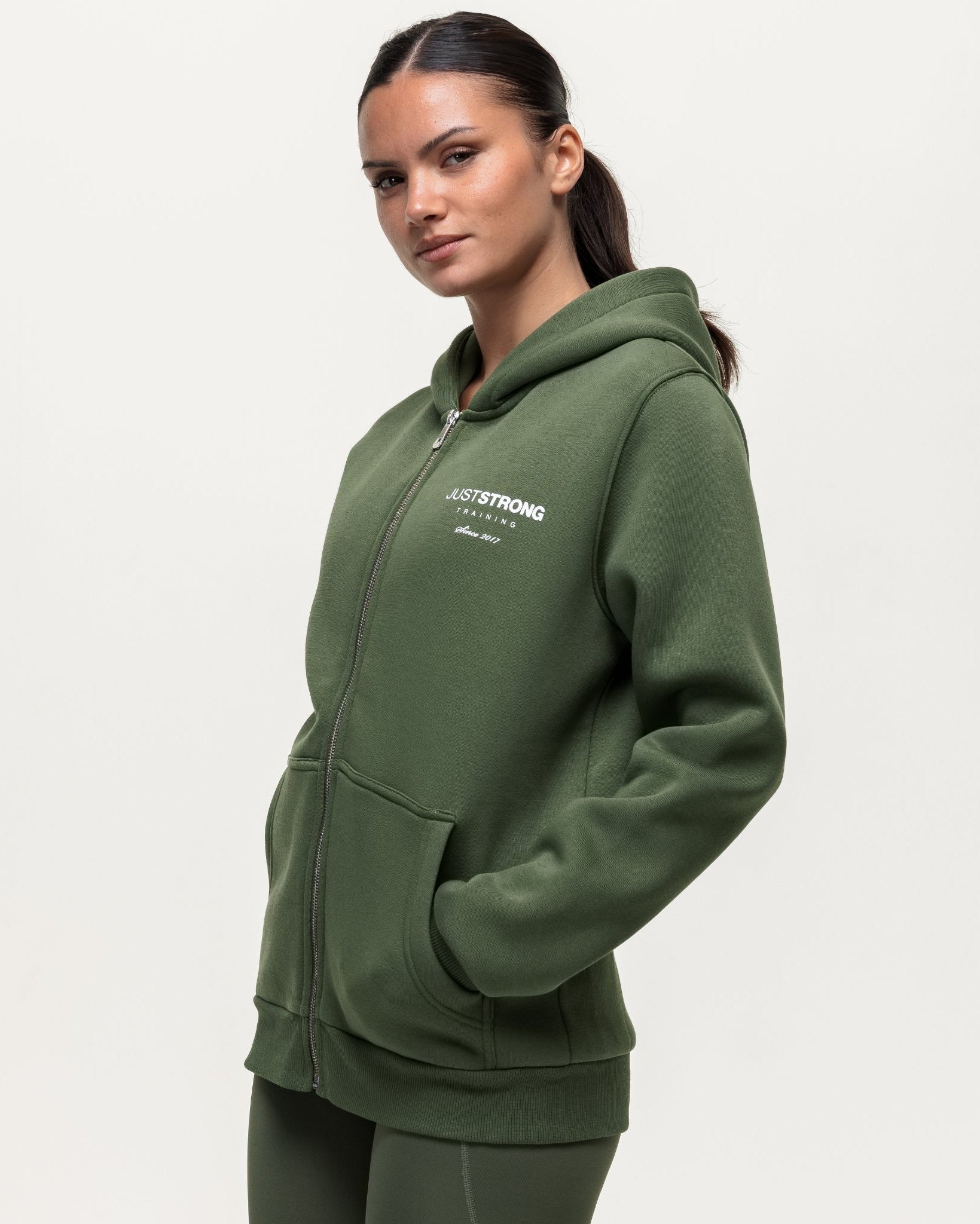 Training Essentials Motion Zip Hoodie - Khaki