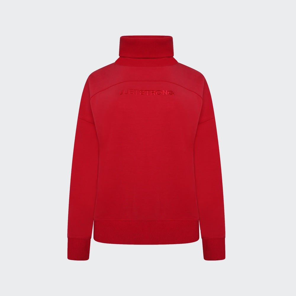 Luxe Essence Turtleneck - Ruby Red