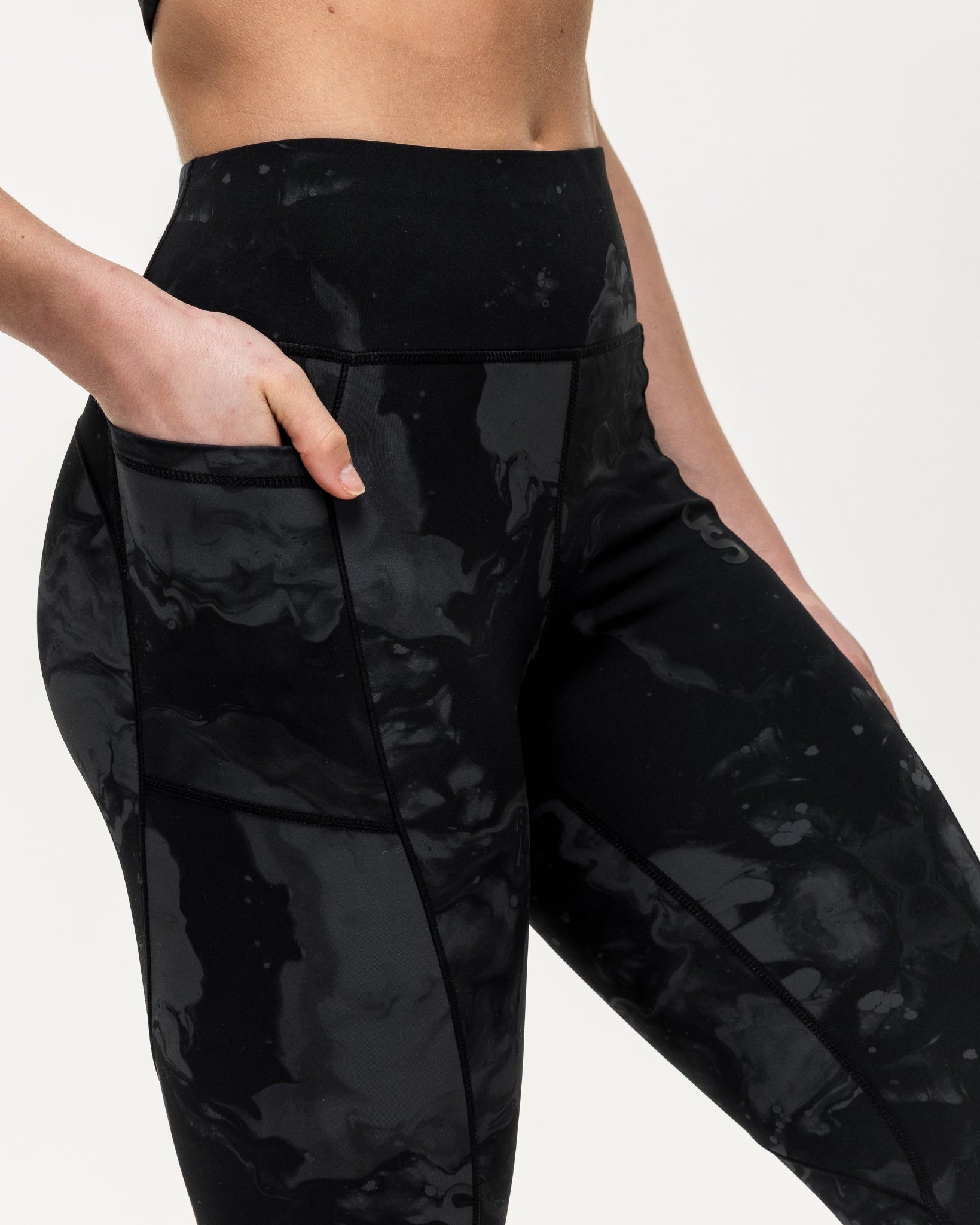 Power 7/8 Training Leggings - Slate Marble