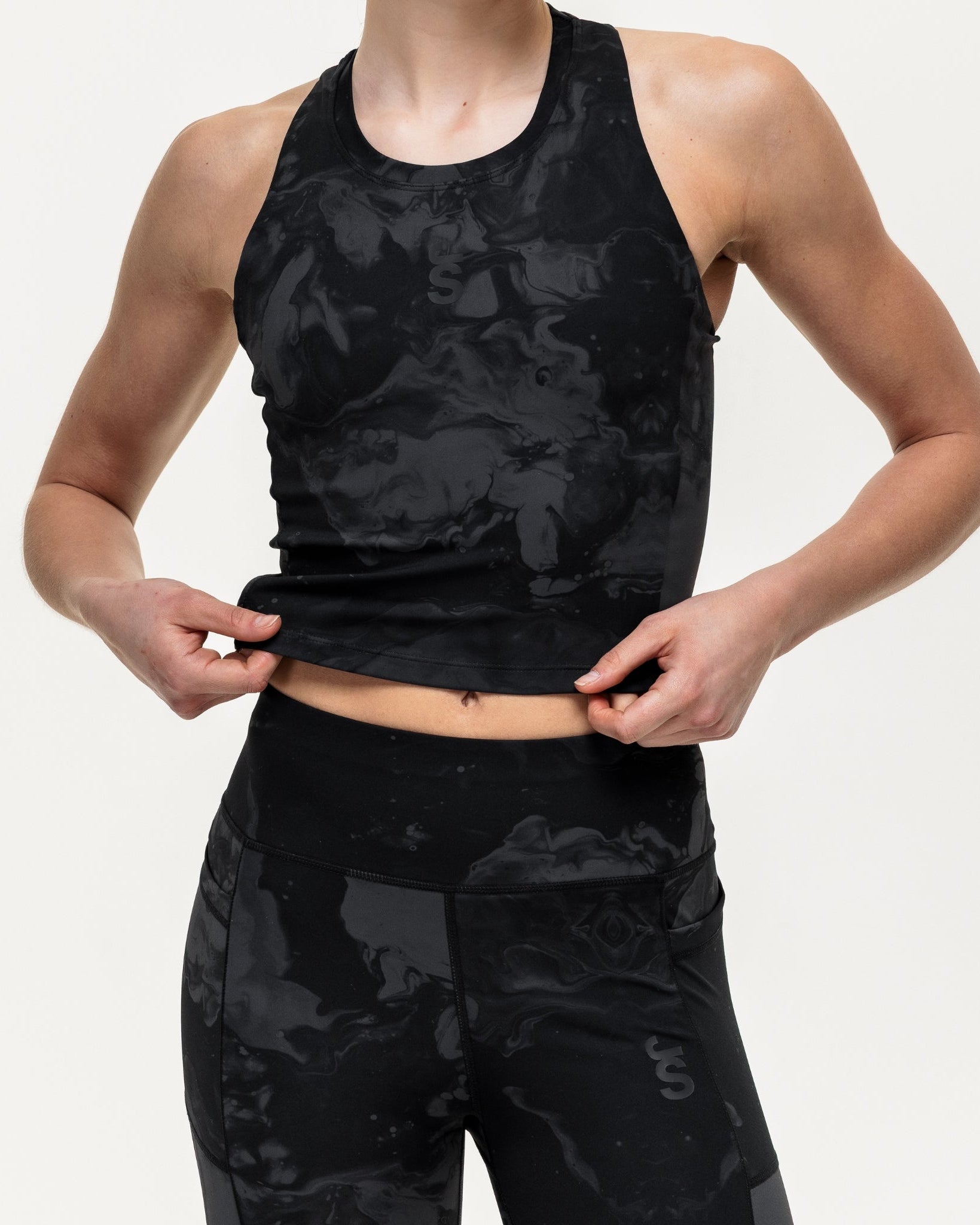 Training Crop Tank - Slate Marble