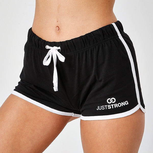 Black & White Just Strong Track Shorts